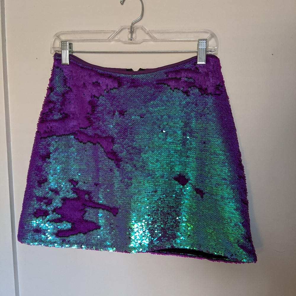 sequin mini skirt